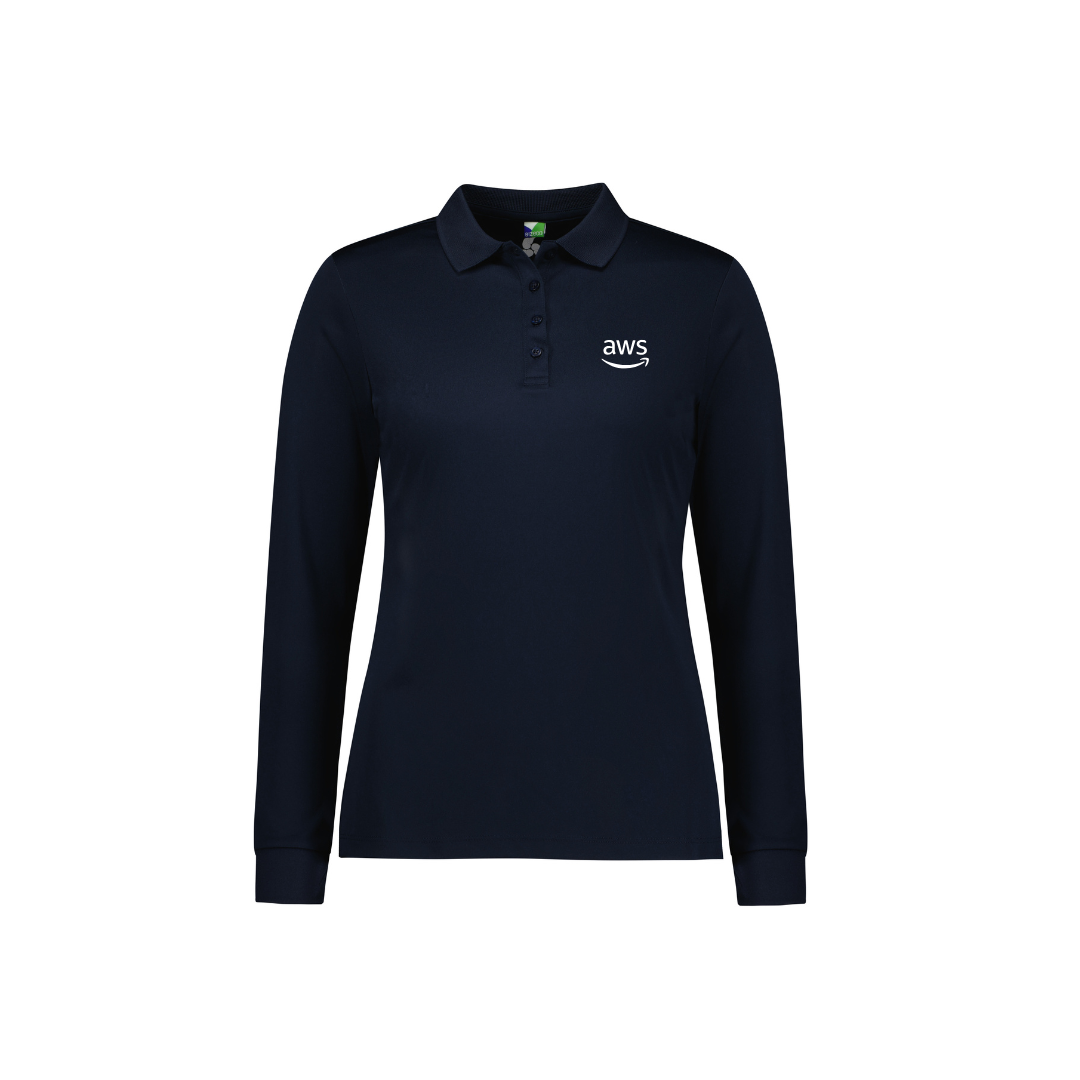 AWS Women's Long Sleeve Polo - BizCool