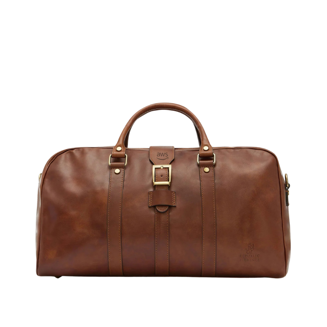 AWS X Republic Of Florence - Amerigo Leather Weekender Bag