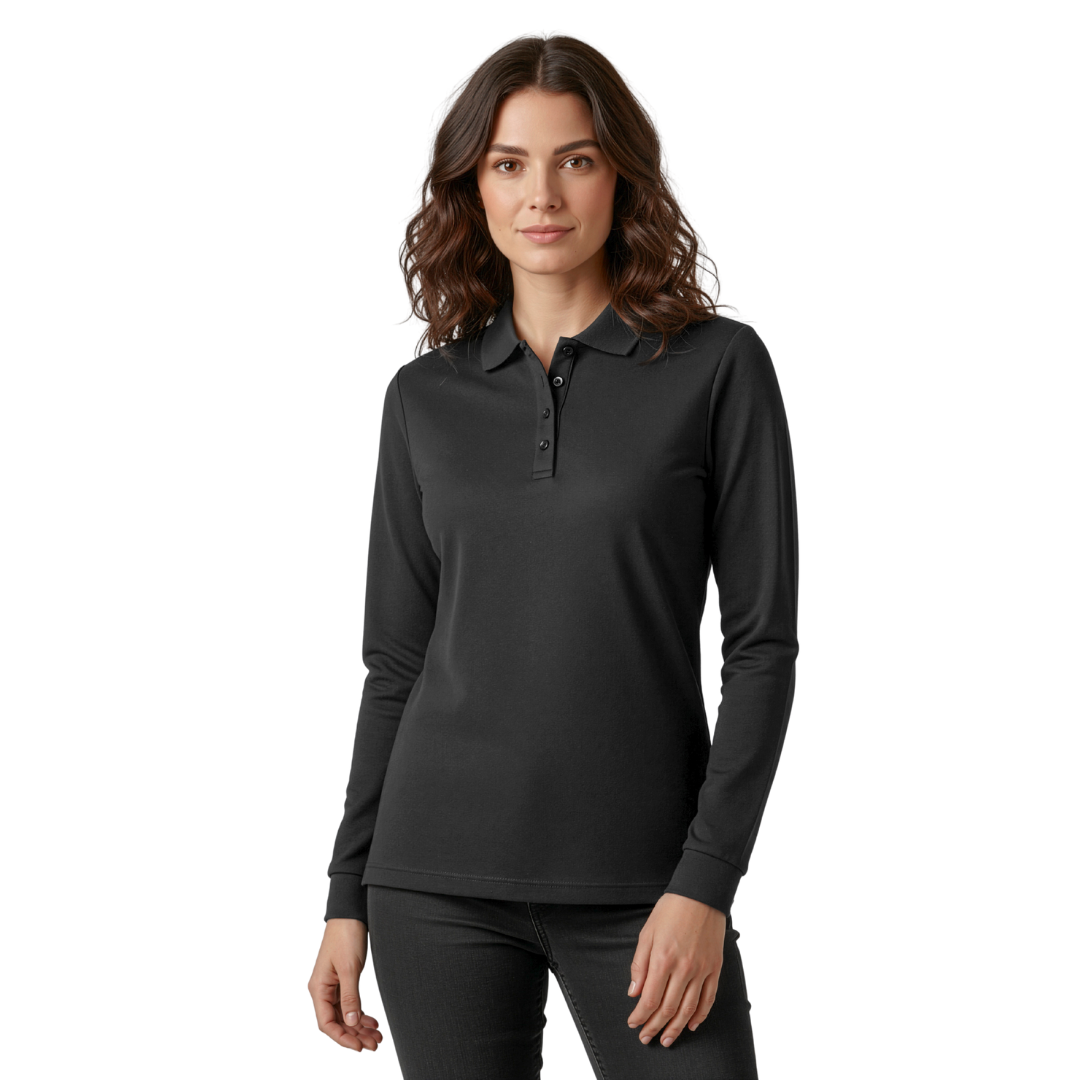AWS Women's Long Sleeve Polo - BizCool