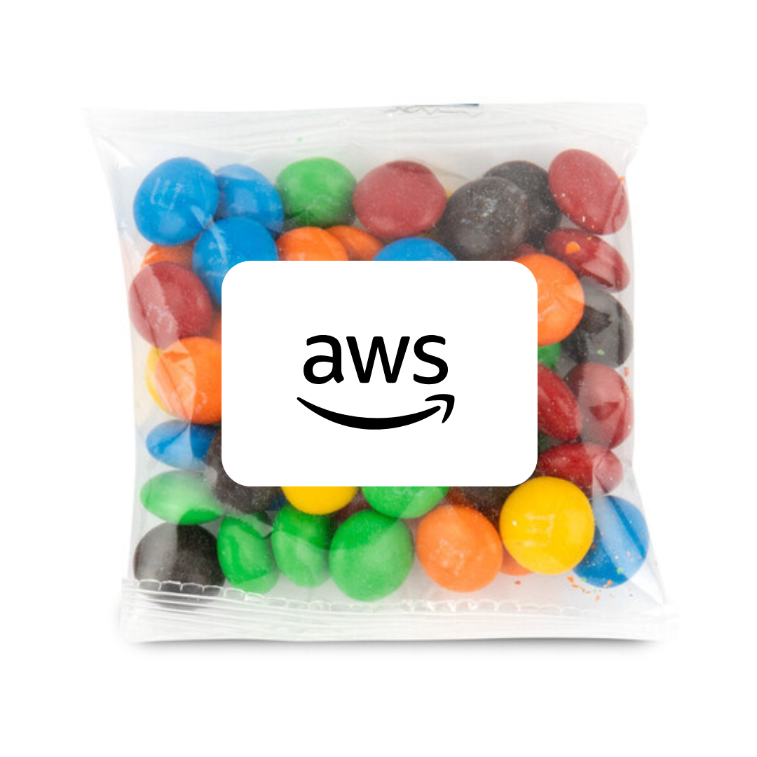 AWS M&M's in 50 Gram Cello Bag