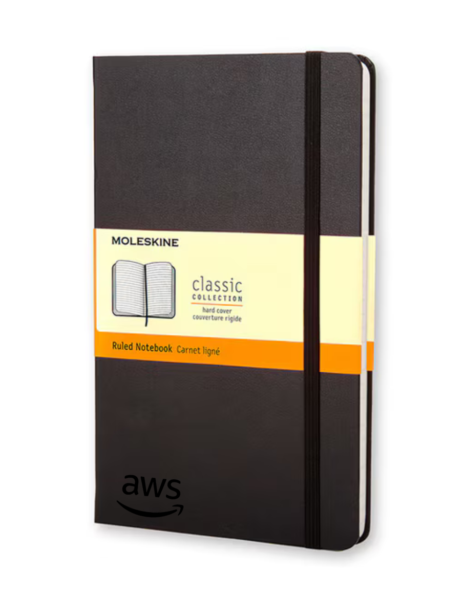 Moleskine - Classic Hard Cover Notebook - Ruled - Large (A5)