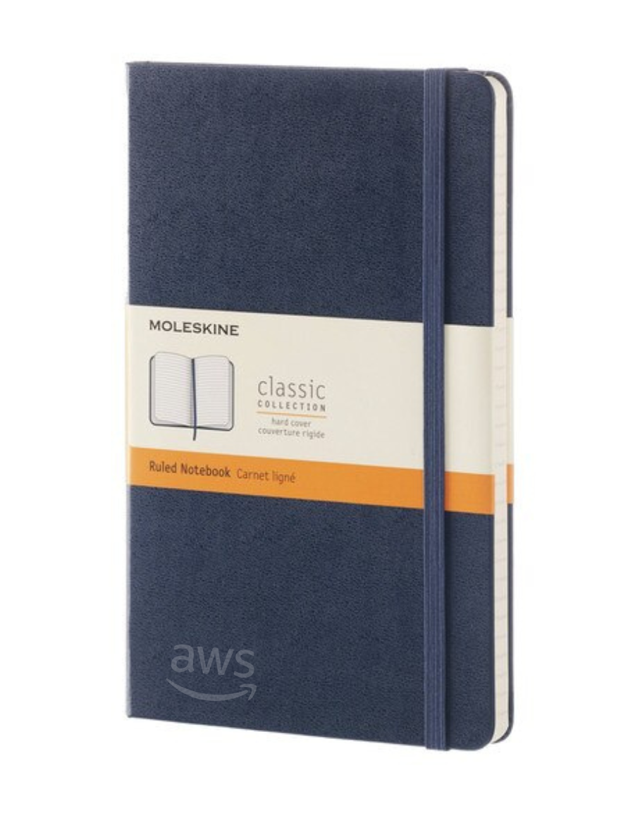Moleskine - Classic Hard Cover Notebook - Ruled - Large (A5)
