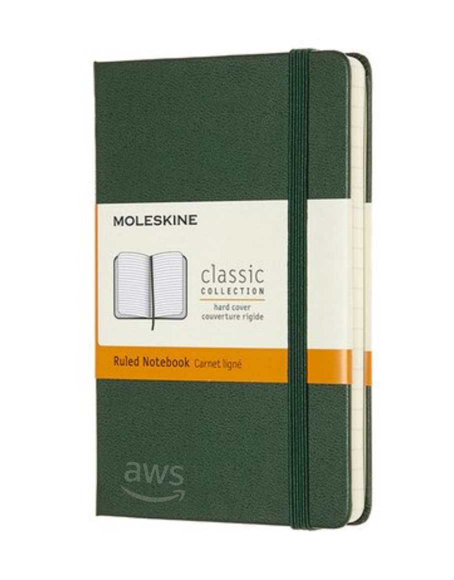 Moleskine - Classic Hard Cover Notebook - Ruled - Large (A5)