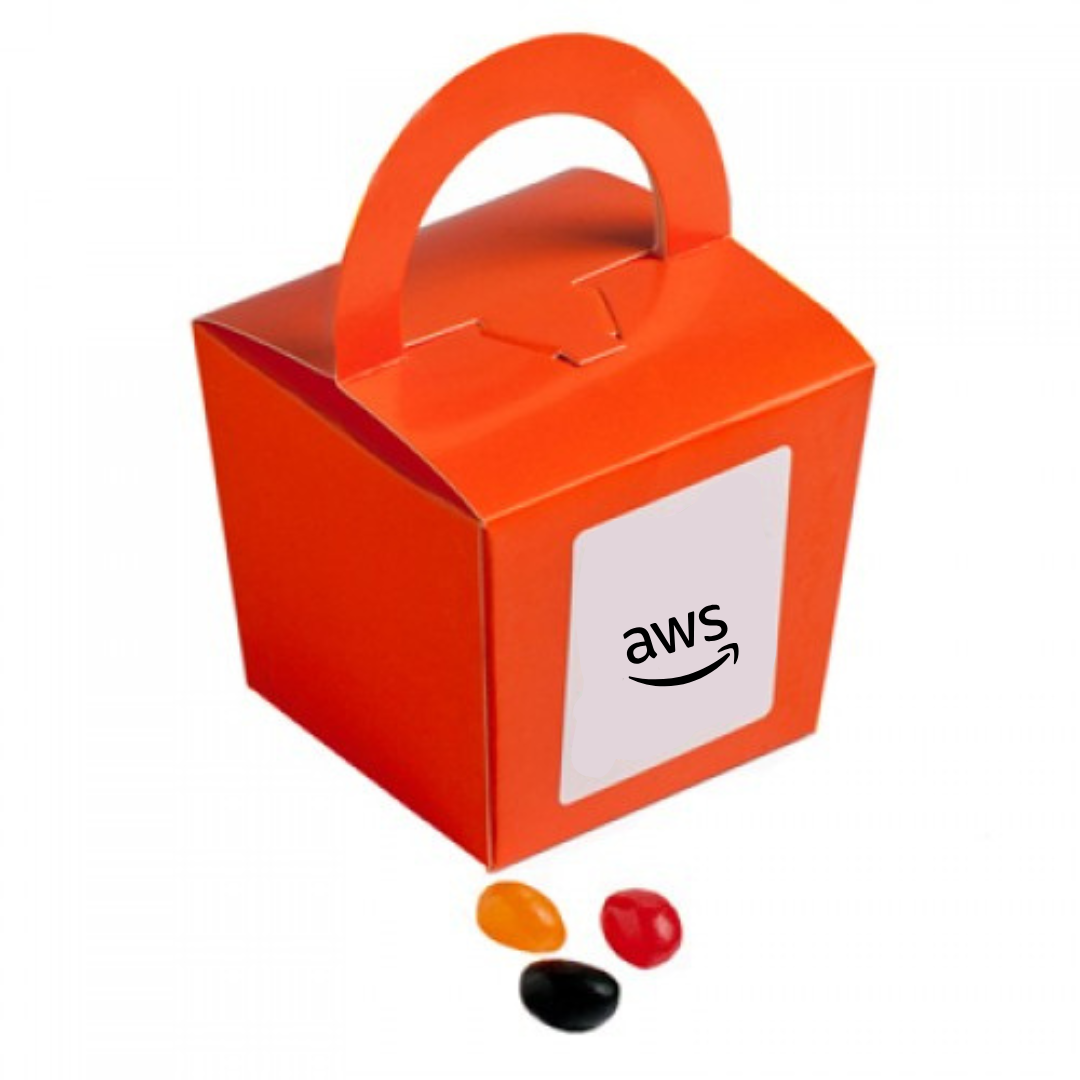 AWS Coloured Noodle Box with Mini Jelly Beans 100g