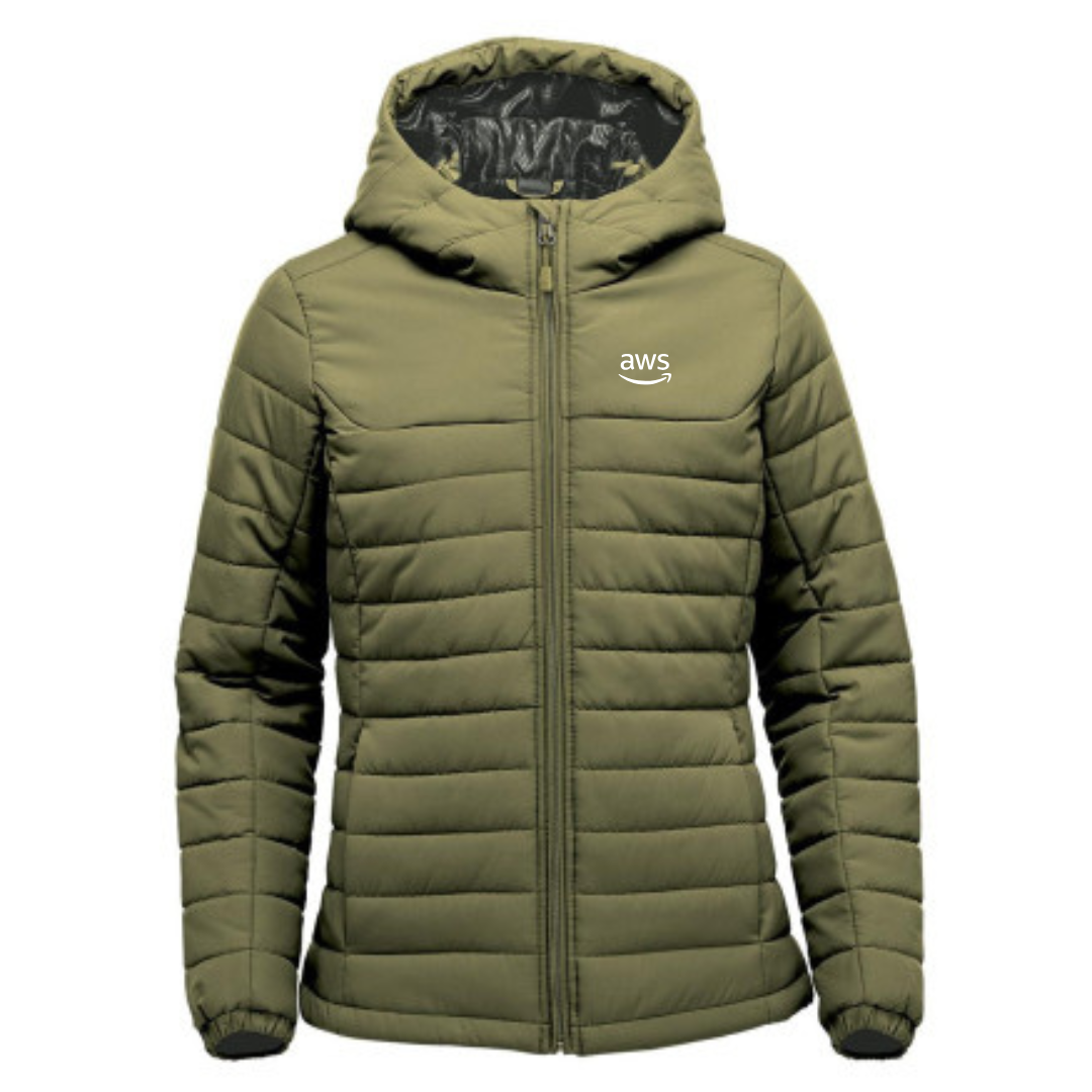 Womens Premium Quilted Stormtech Hoodie Jacket