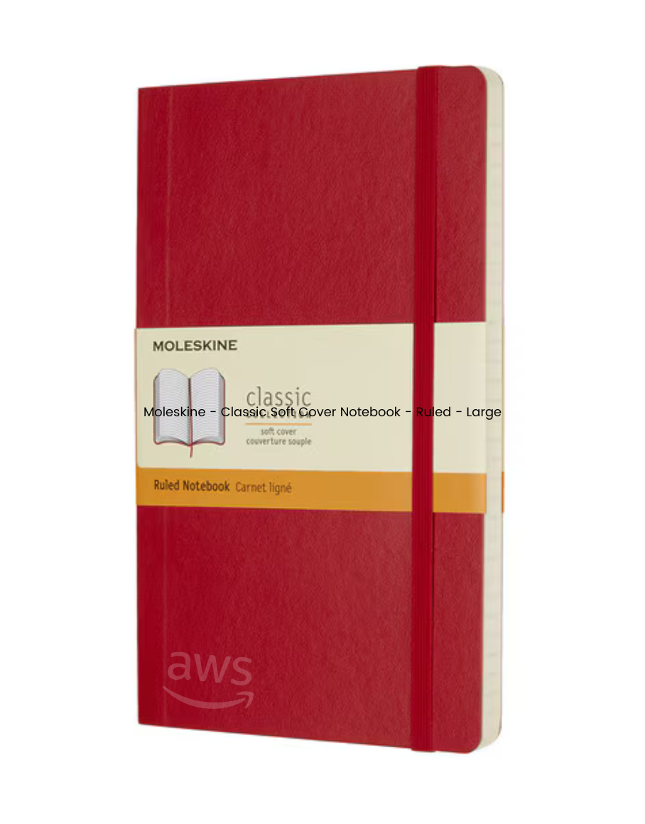 Moleskine - Classic Soft Cover Notebook - Ruled - Large (A5)