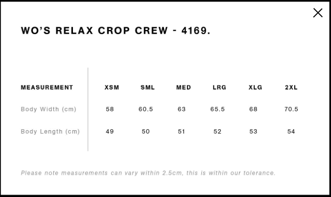 AWS Women's Relax Crop Crew
